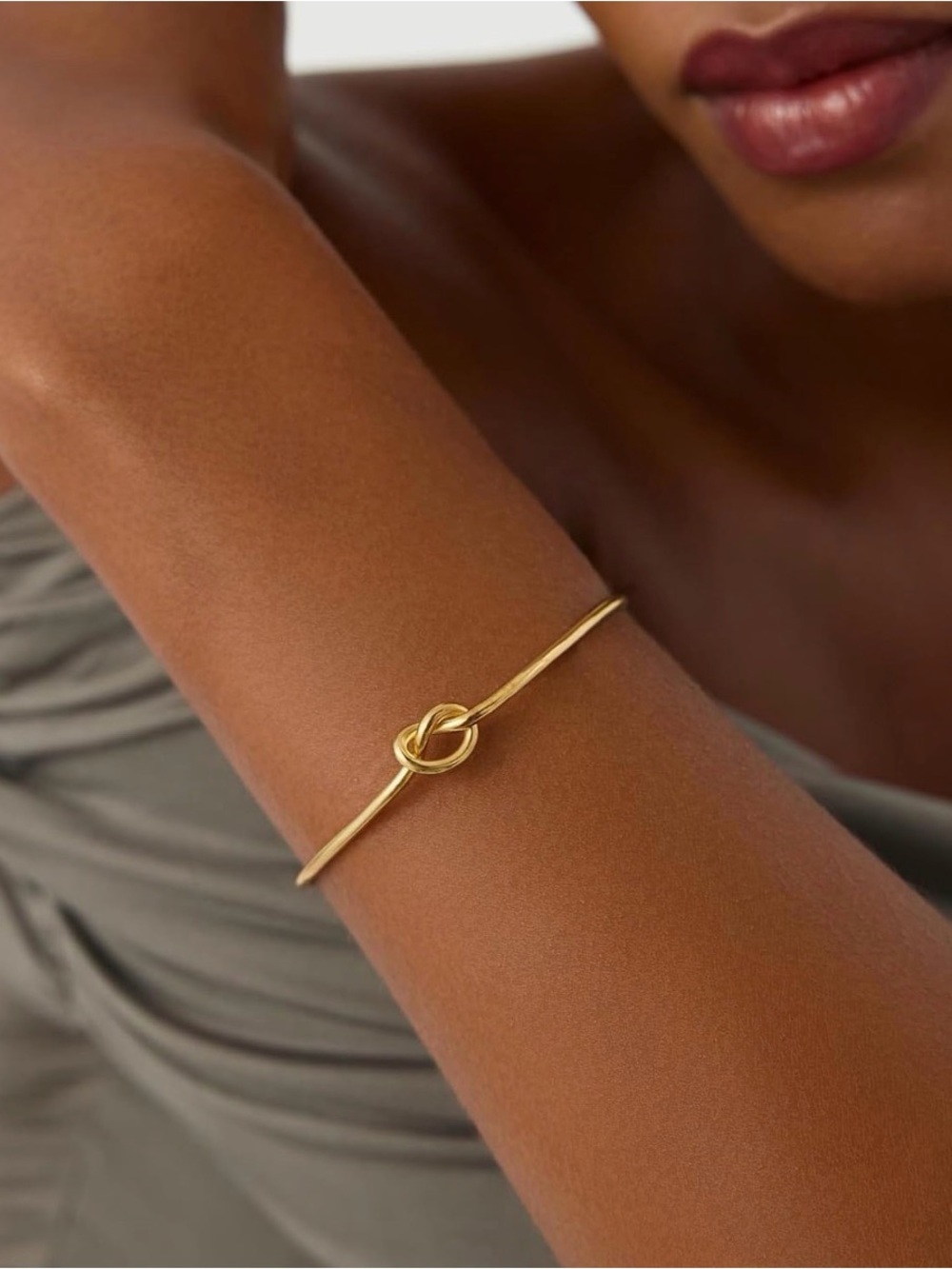 ⭐️FINAL PRICE #91 Gold Plated Knot Open Cuff Bracelet